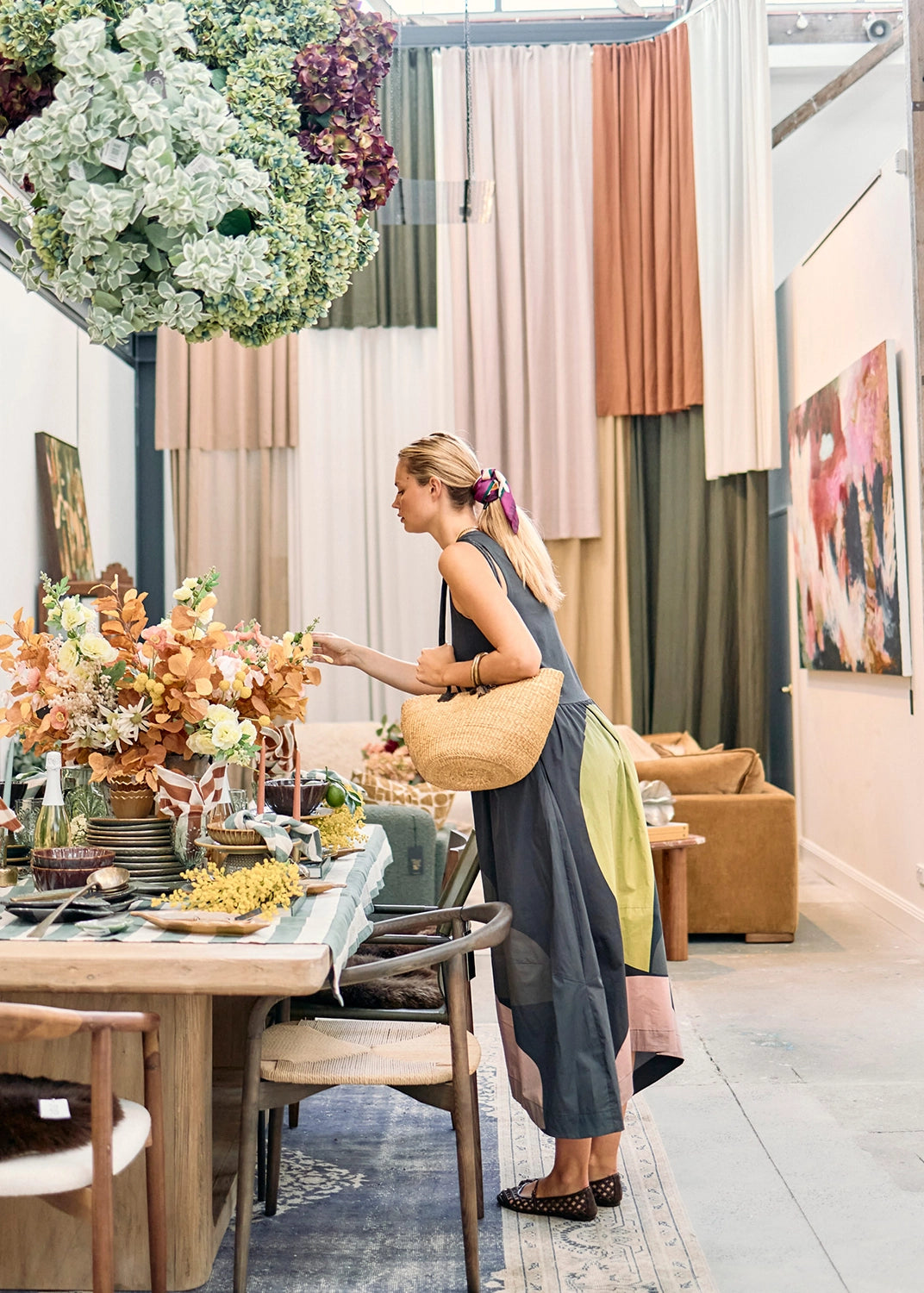 POL | BELLE PRINT TANK DRESS - ART PRINT