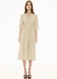 POL | FABLE SHIRT DRESS - IVORY/INK