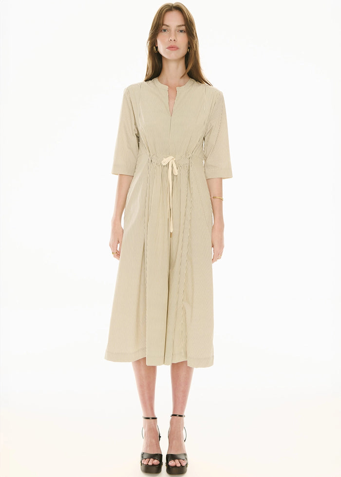 POL | FABLE SHIRT DRESS - IVORY/INK