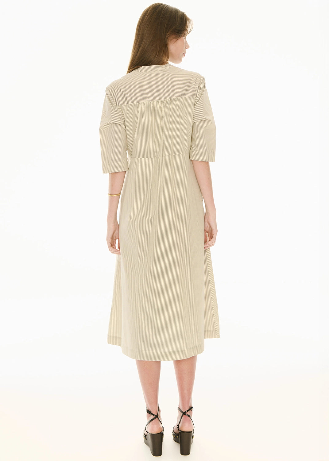 POL | FABLE SHIRT DRESS - IVORY/INK