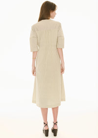 POL | FABLE SHIRT DRESS - IVORY/INK