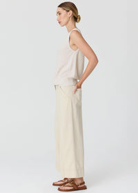 POL | HAVEN TANK LUREX BACK - PEBBLE