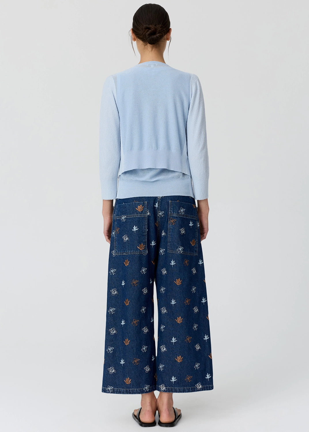 POL | HAVEN CARDIGAN LUREX BACK - BLUE