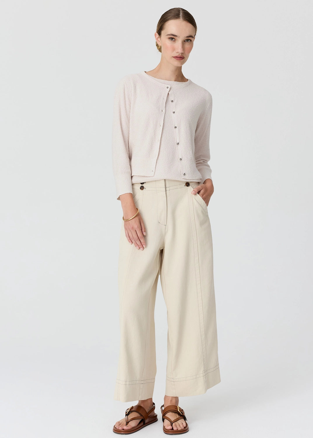 POL | HAVEN TANK LUREX BACK - PEBBLE