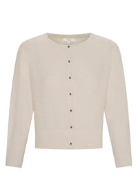 POL | HAVEN CARDIGAN LUREX BACK - PEBBLE