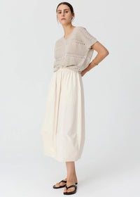 POL | ALMA BUBBLE SKIRT - PEBBLE