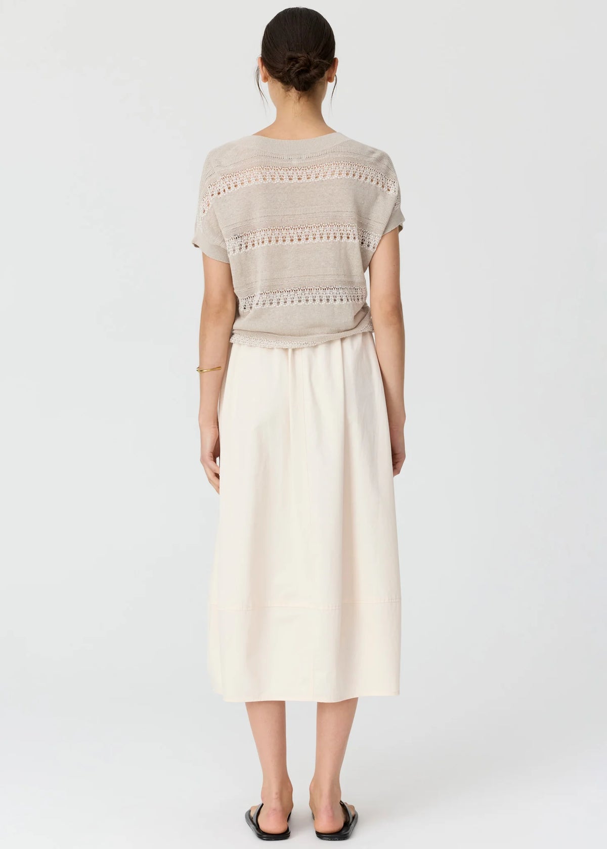 POL | ALMA BUBBLE SKIRT - PEBBLE