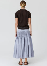 POL | KASPAR LAYERED TEE - CHOC/CHOC
