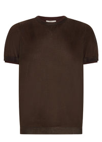 POL | KASPAR LAYERED TEE - CHOC/CHOC