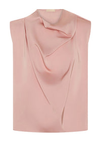POL | INNES TIE NECK TOP - PINK