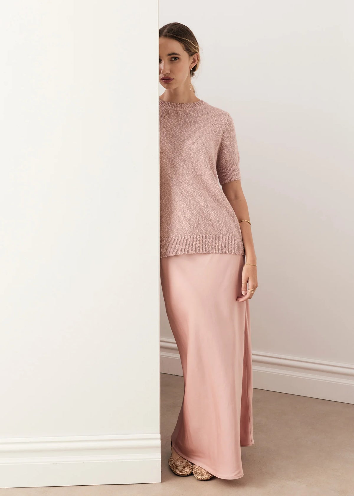 POL | CEDAR LUREX KNIT TOP - PINK/ROSE