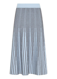 POL | EVLYN KNIT SKIRT - BLUE/CHOC