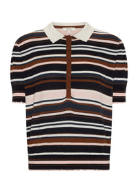 POL | DAHLIA KNIT POLO - MULTISTRIPE