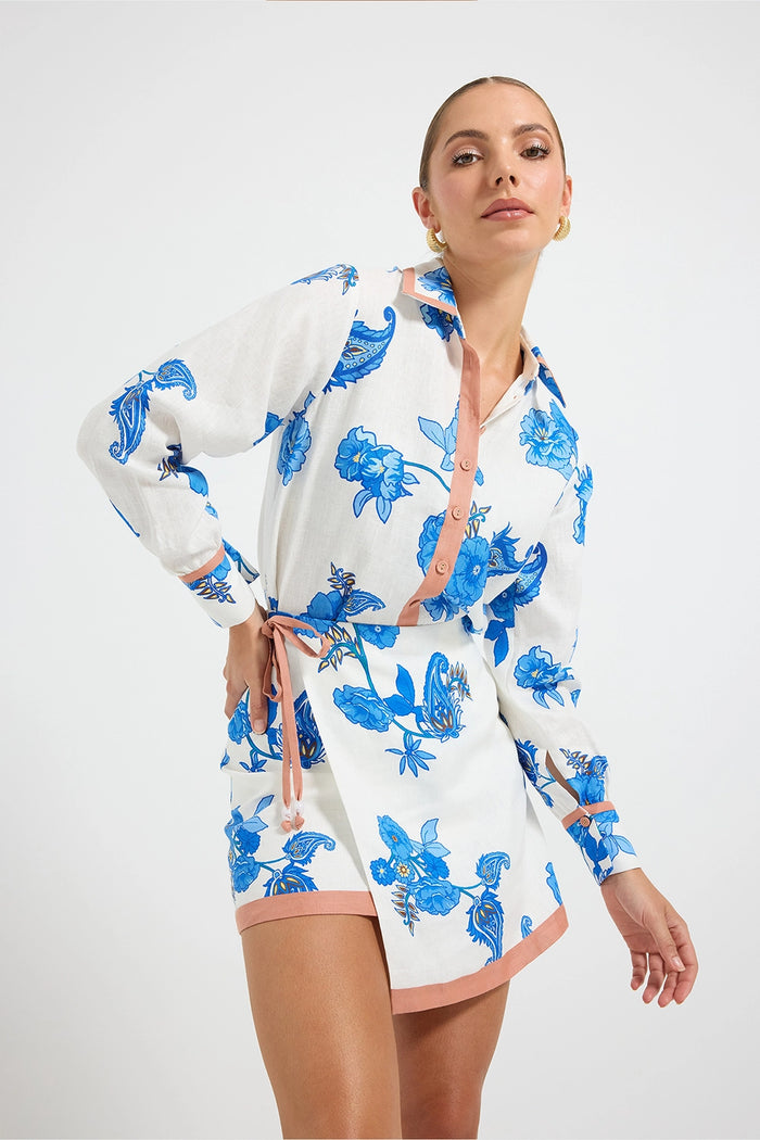 Pasduchas | Artisan Mini Skirt - Azure