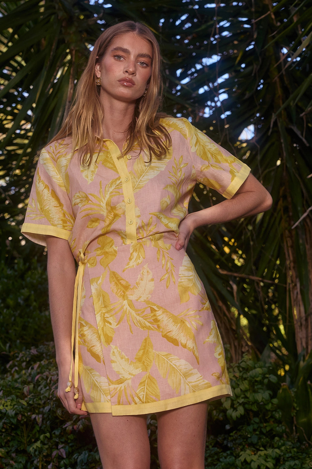 Pasduchas | Palma Mini Skirt - Pink Palm