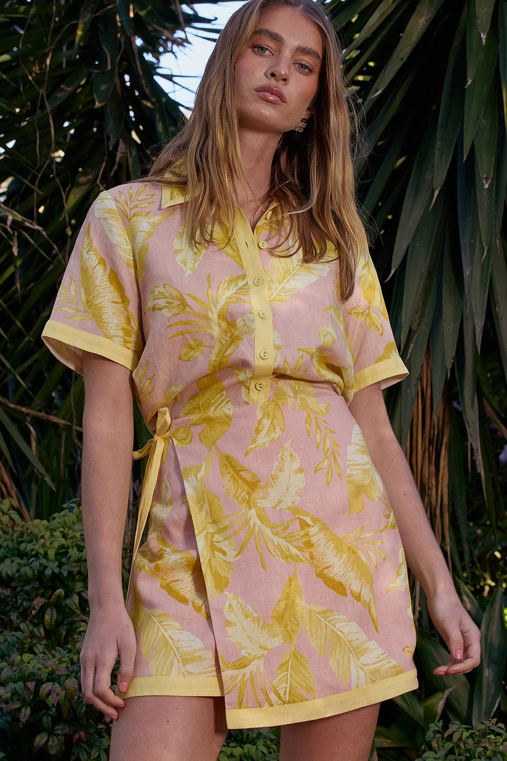 Pasduchas | Palma Mini Skirt - Pink Palm