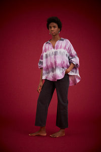 Kinga Csilla | Purple Wave Chalm Shirt