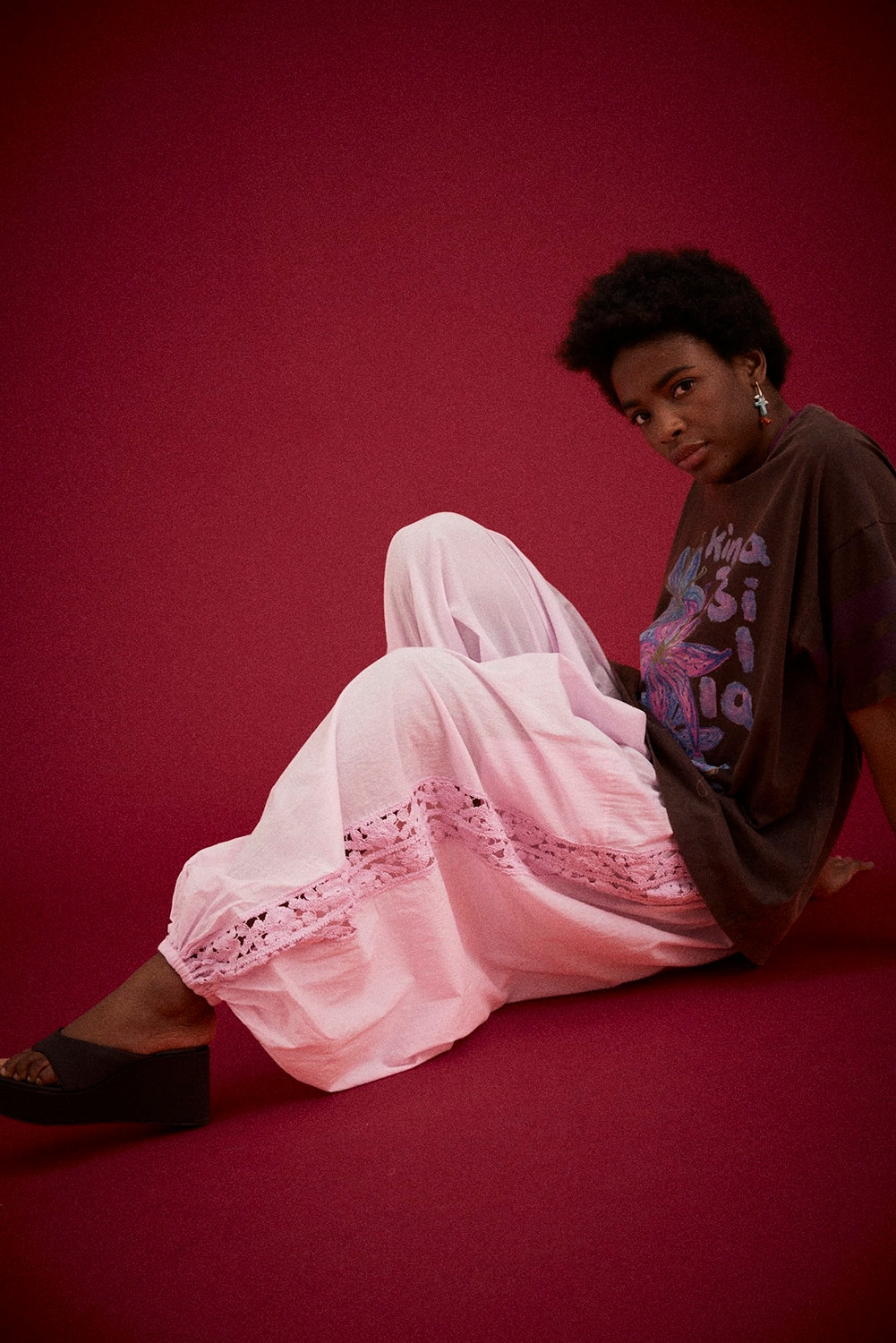 Kinga Csilla | Purple Wave Chalm Shirt