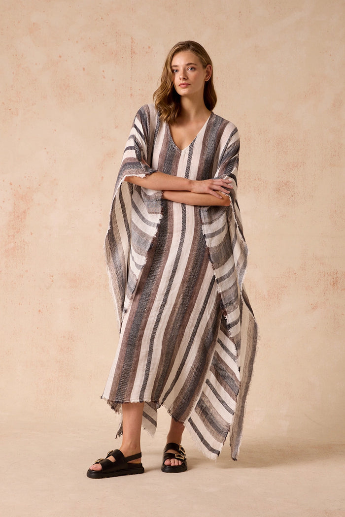 Estilo Emporio | Polla Maxi Dress - Dark Chocolate Stripe