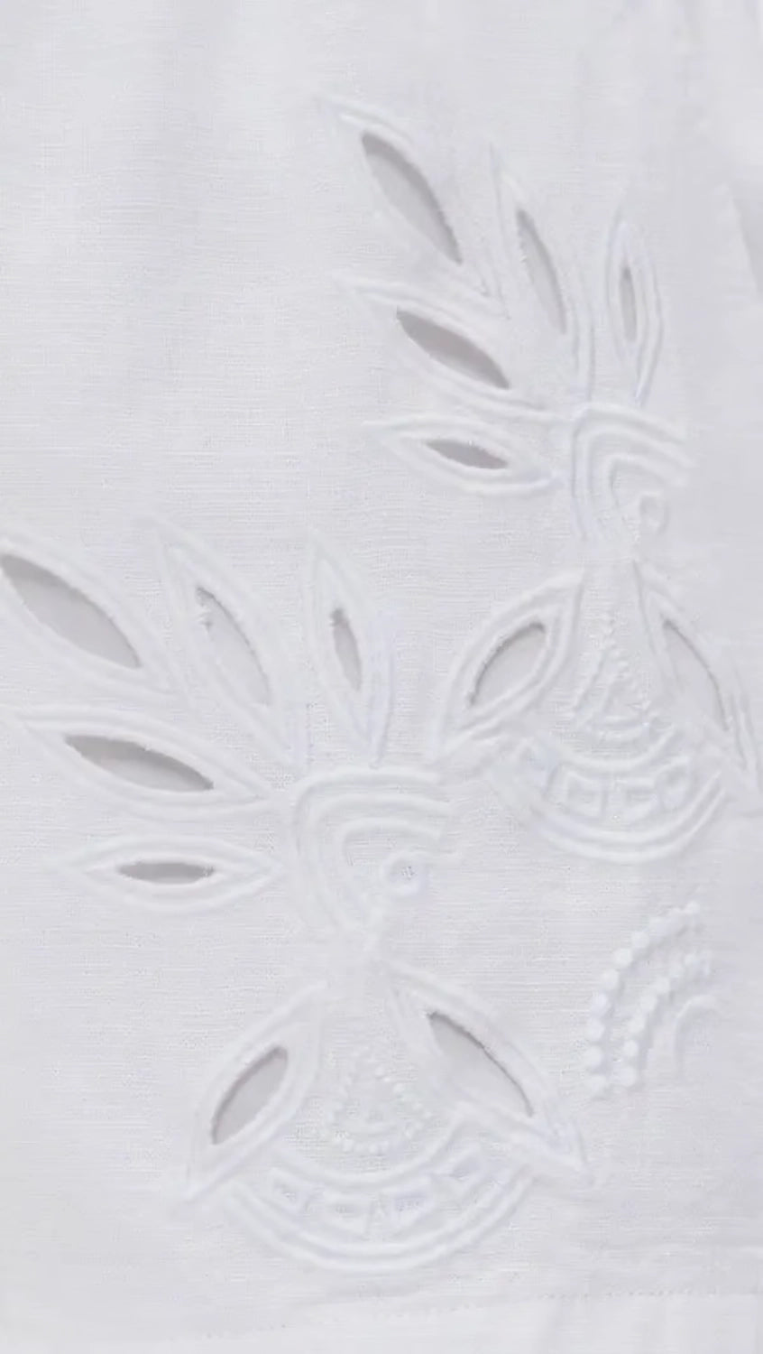 Splendid | Cayden Emb Short - White