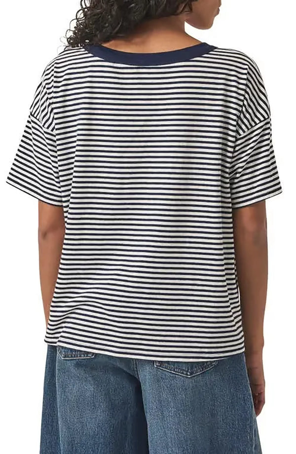 Splendid | Astrid Short Sleeve Tee - Navy Stripe