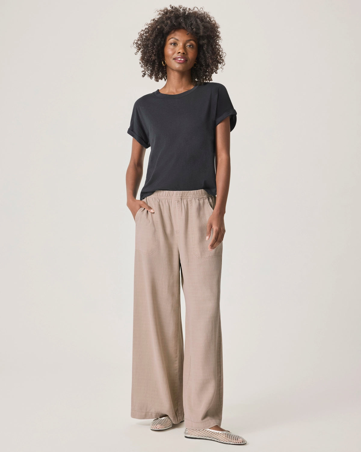 Splendid | Angie Palazzo Pant - Fawn