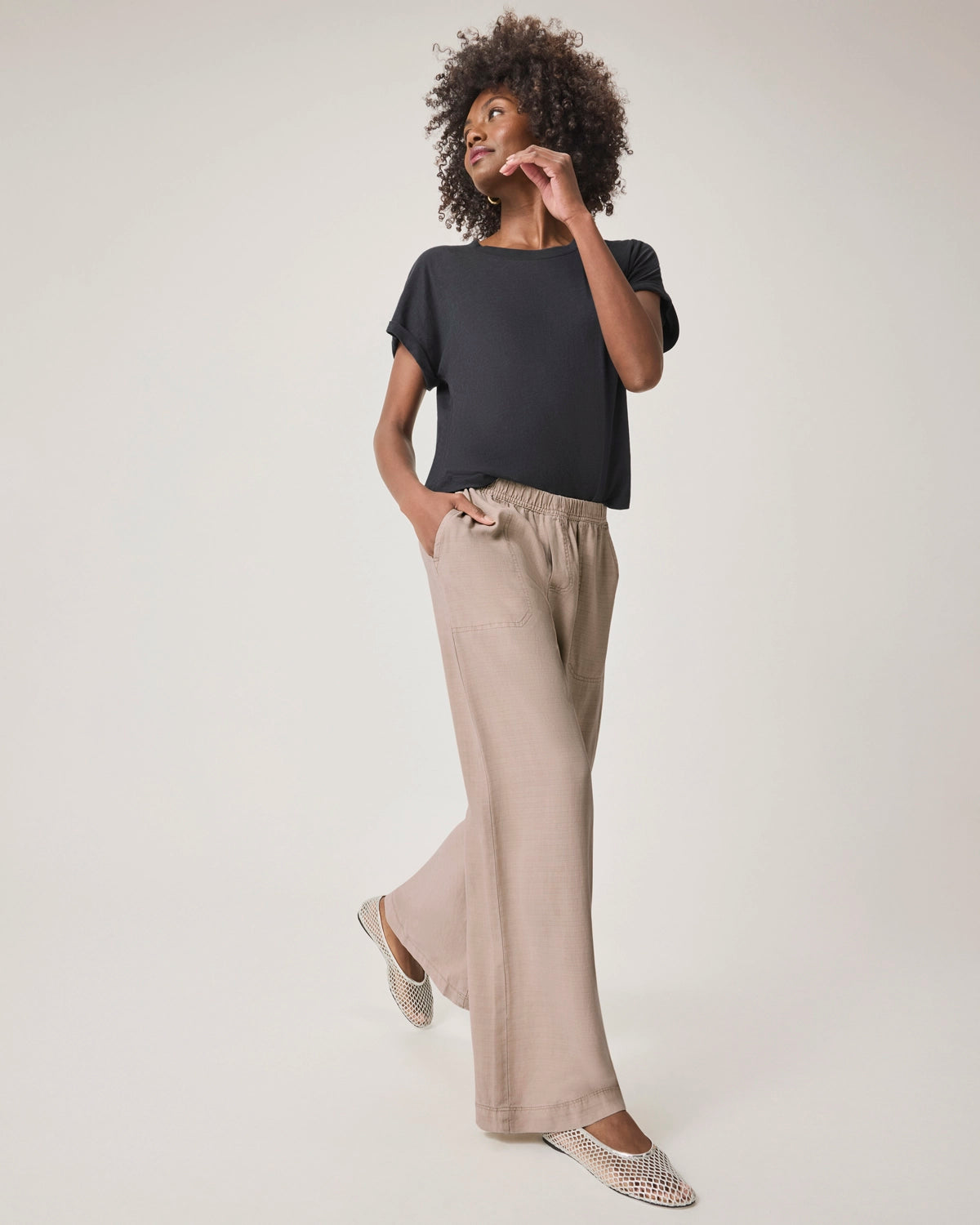 Splendid | Angie Palazzo Pant - Fawn