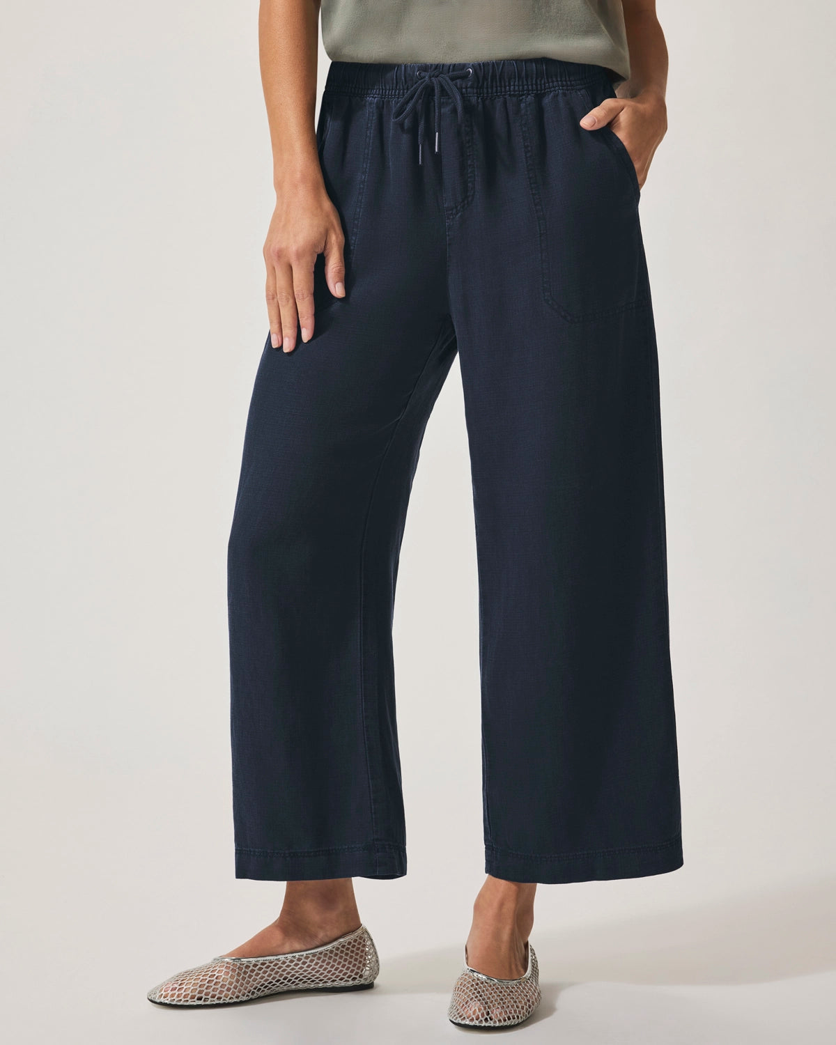 Splendid | Angie Crop Wide Leg - Navy