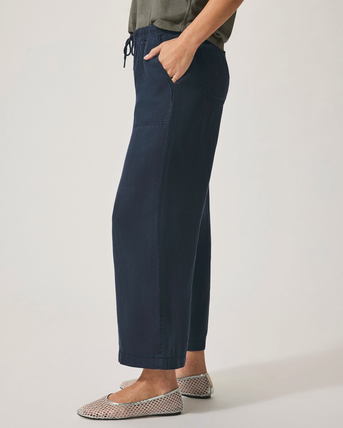 Splendid | Angie Crop Wide Leg - Navy