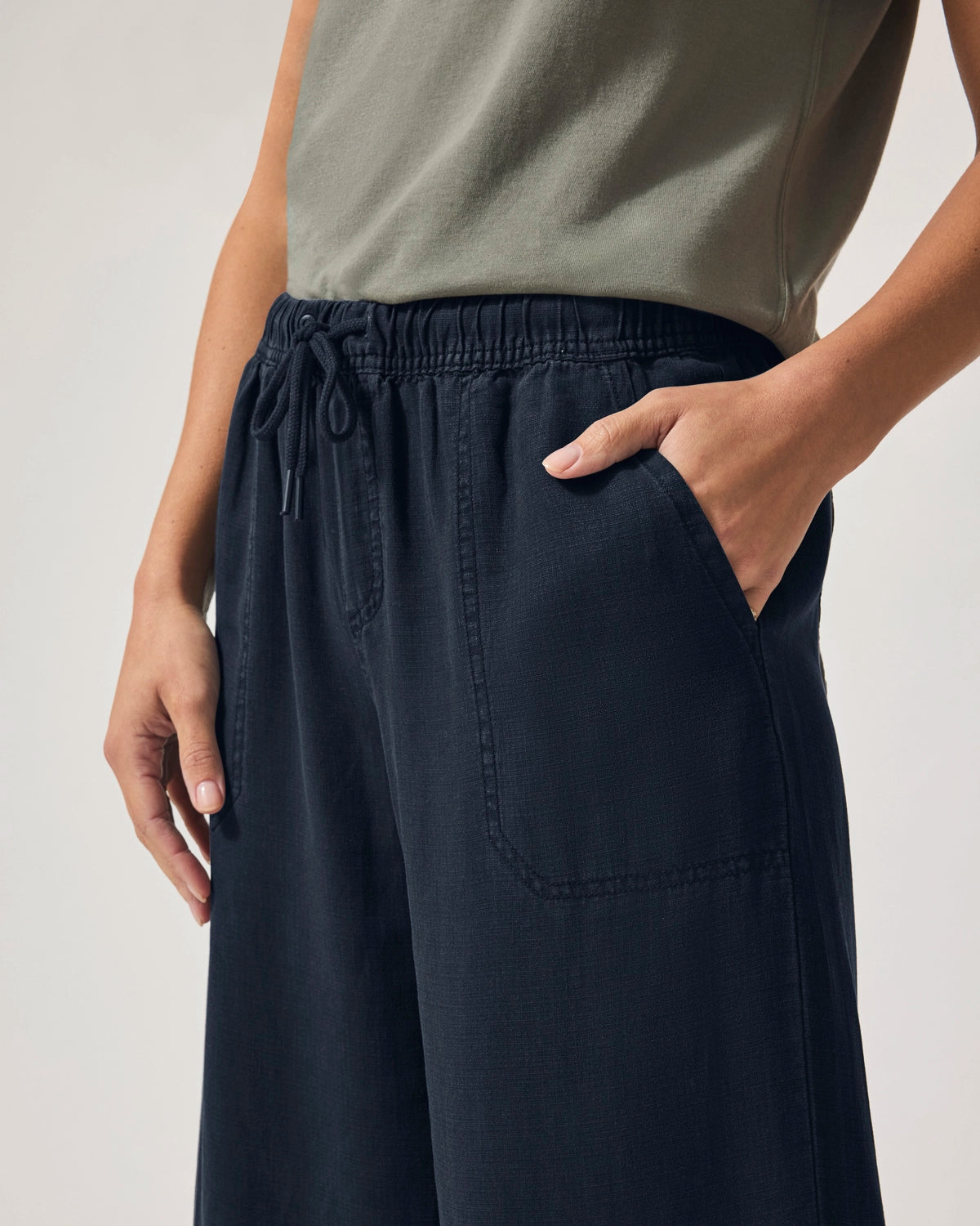 Splendid | Angie Crop Wide Leg - Navy
