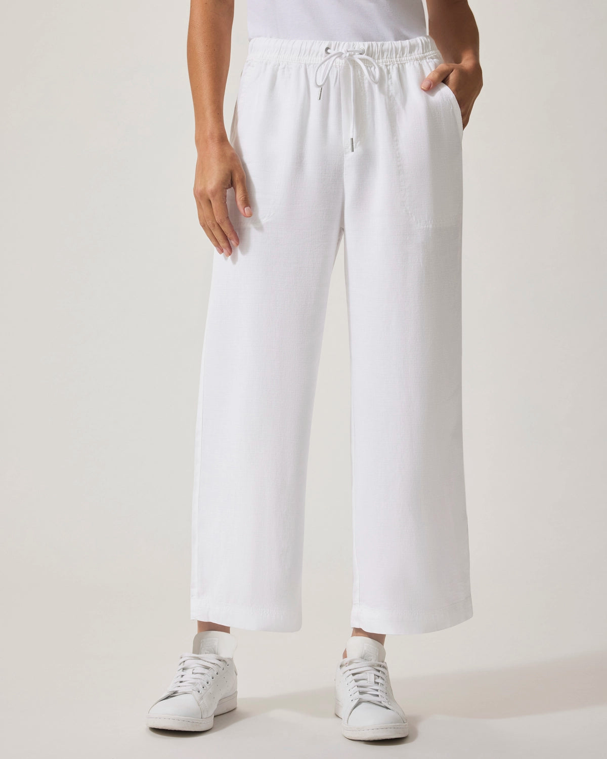 Splendid | Angie Crop Wide Leg - White