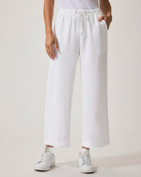Splendid | Angie Crop Wide Leg - White