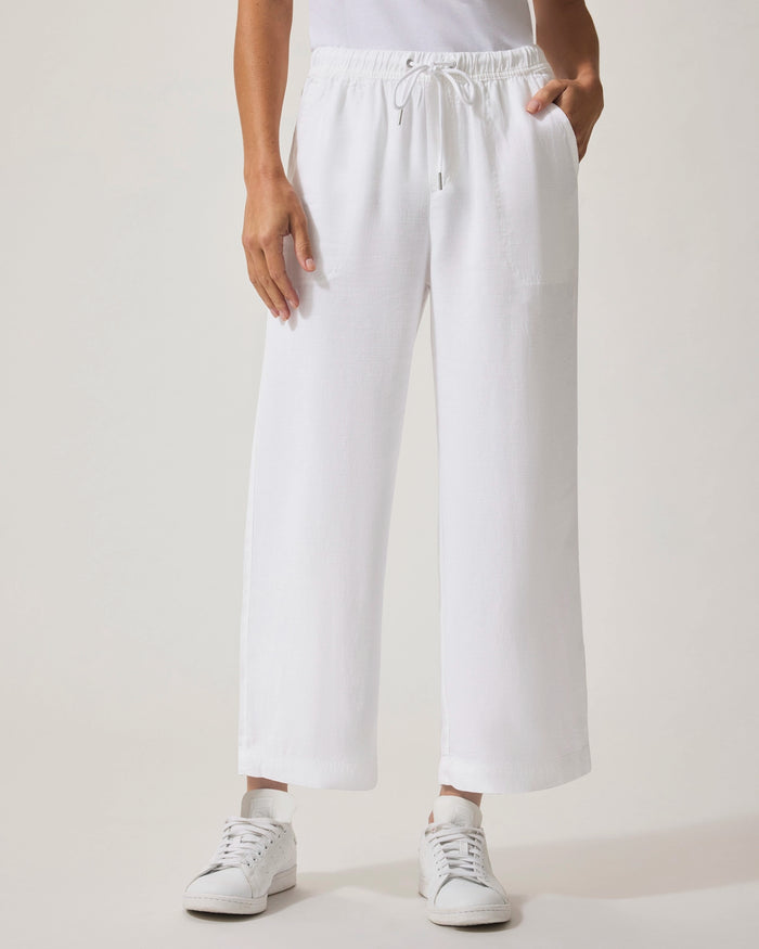 Splendid | Angie Crop Wide Leg - White