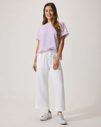 Splendid | Angie Crop Wide Leg - White