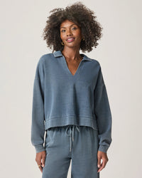 Splendid | Indigo Polo Sweatshirt - Indigo