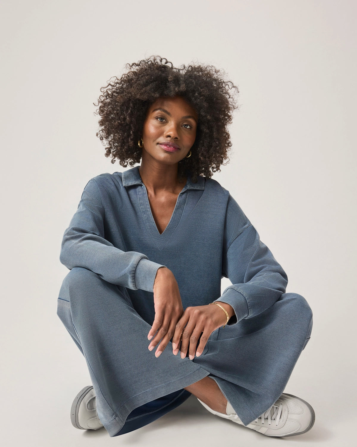 Splendid | Indigo Polo Sweatshirt - Indigo