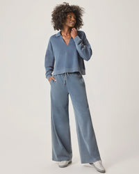 Splendid | Indigo Polo Sweatshirt - Indigo