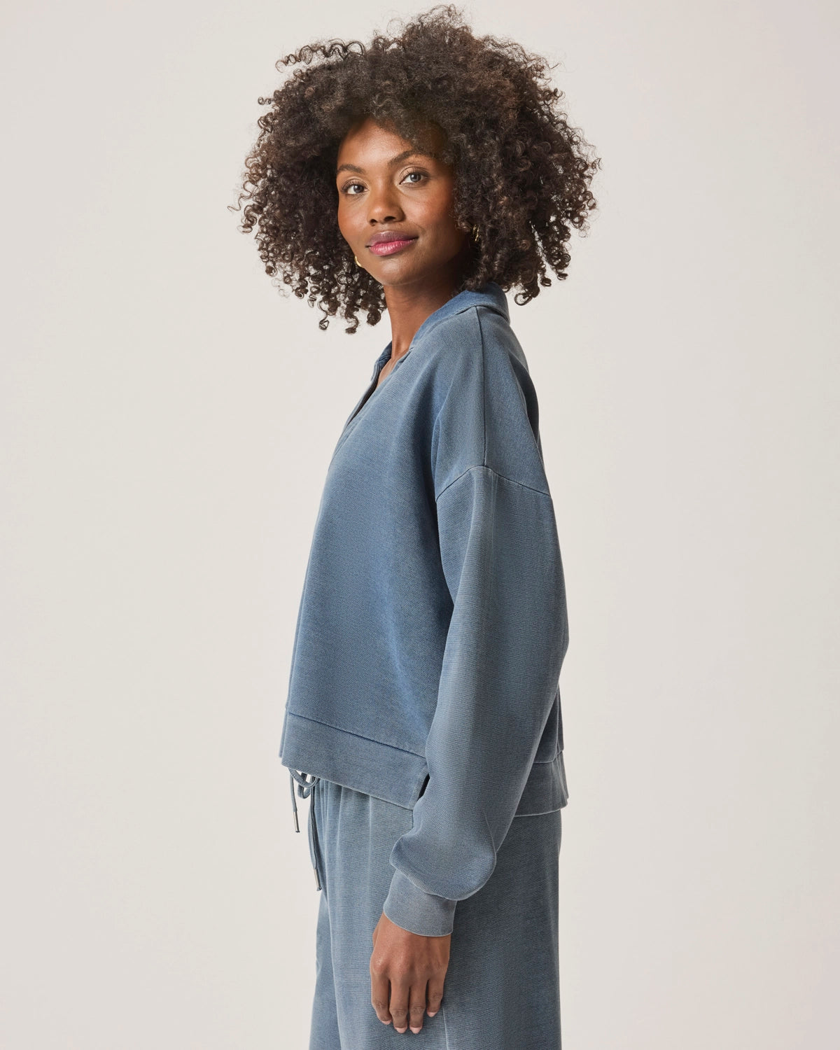 Splendid | Indigo Polo Sweatshirt - Indigo