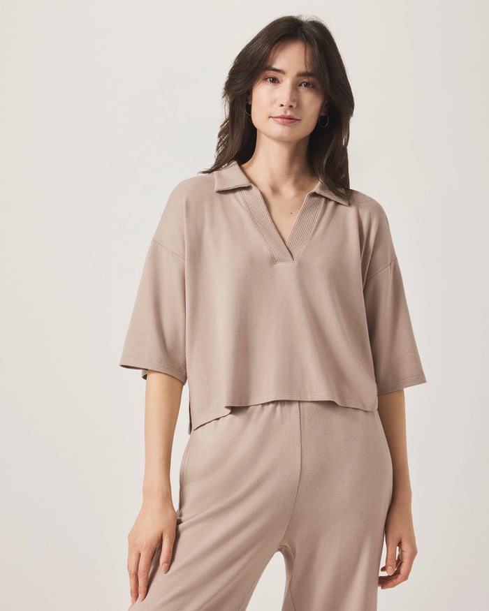 Splendid | Brooke Ss Polo - Fawn