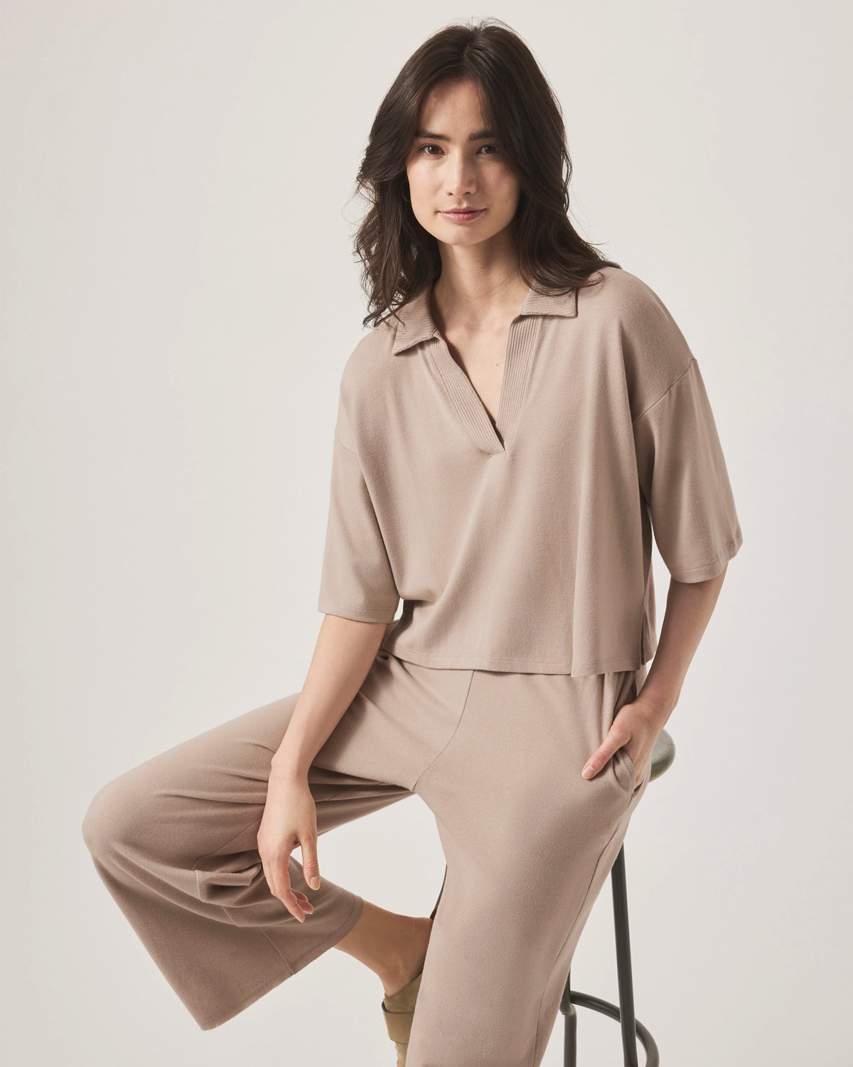 Splendid | Brooke Ss Polo - Fawn