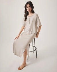 Splendid | Brooke Stripe Skirt - Fawn Stripe