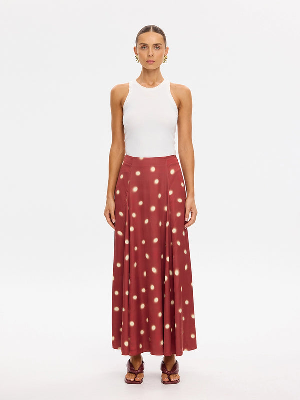 KIVARI | Saro Maxi Skirt - Brick