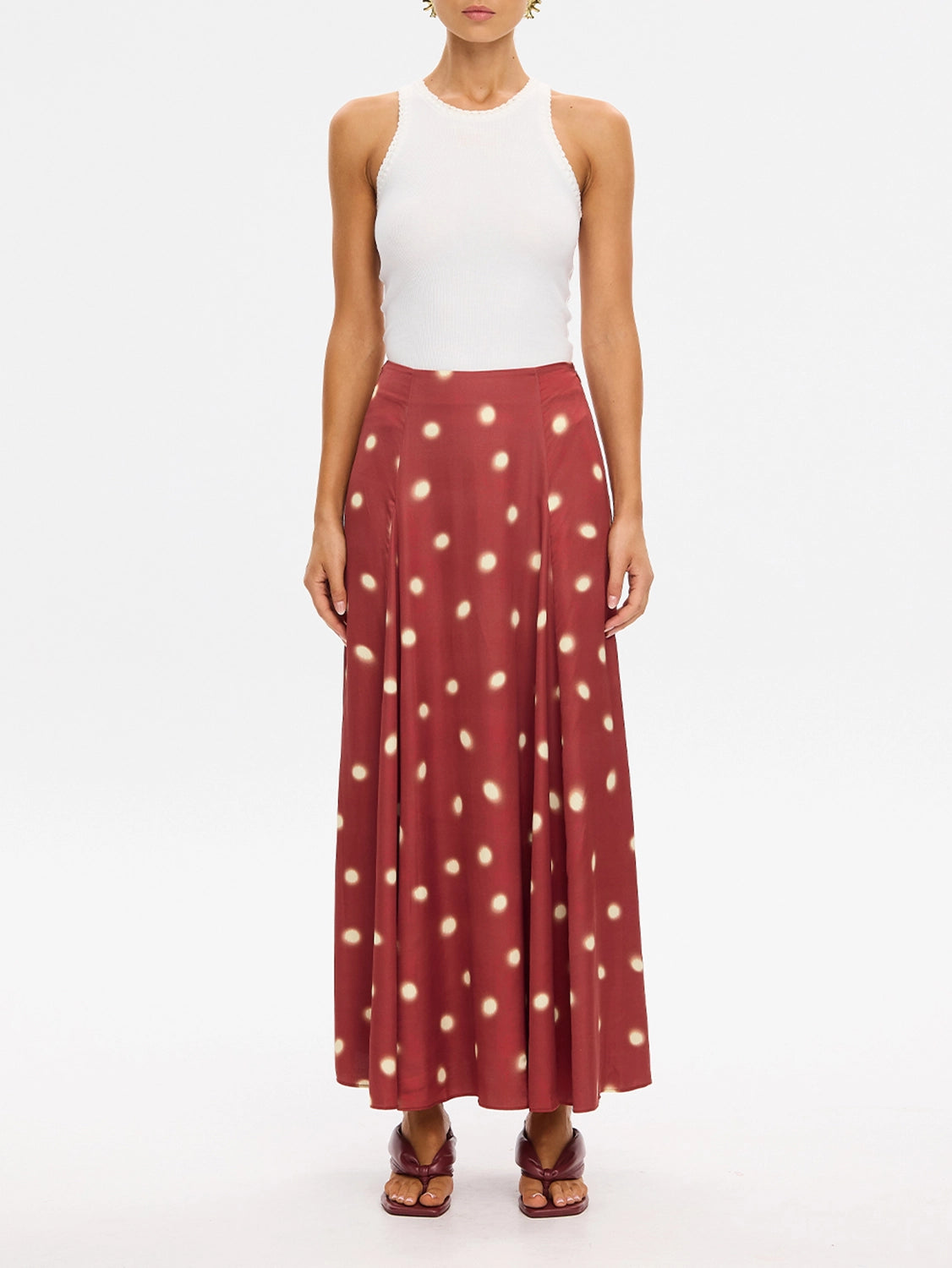 KIVARI | Saro Maxi Skirt - Brick