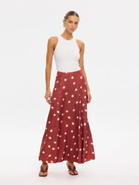 KIVARI | Saro Maxi Skirt - Brick