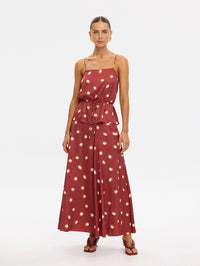 KIVARI | Saro Maxi Skirt - Brick