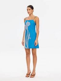 KIVARI | Fleur Mini Dress - Blue Ivory