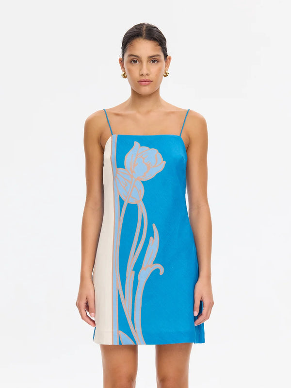 KIVARI | Fleur Mini Dress - Blue Ivory