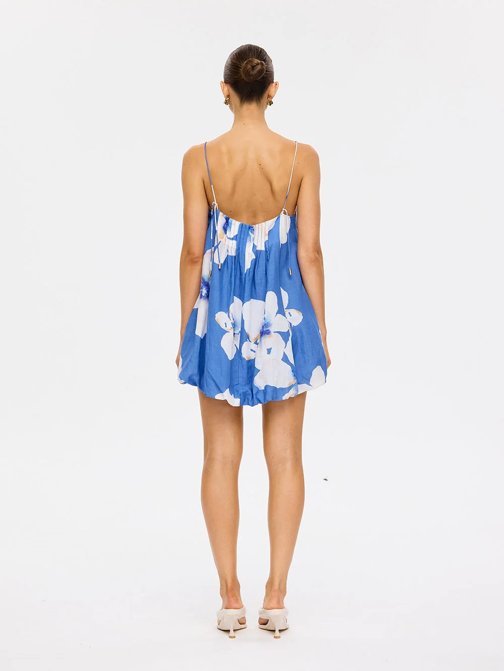 KIVARI | Rowena Bubble Mini Dress - Blue