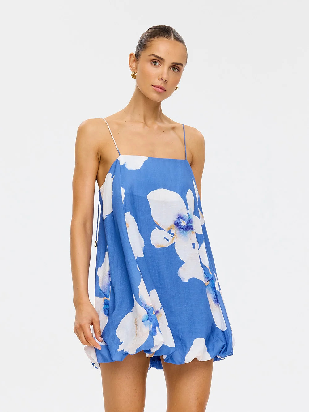 KIVARI | Rowena Bubble Mini Dress - Blue