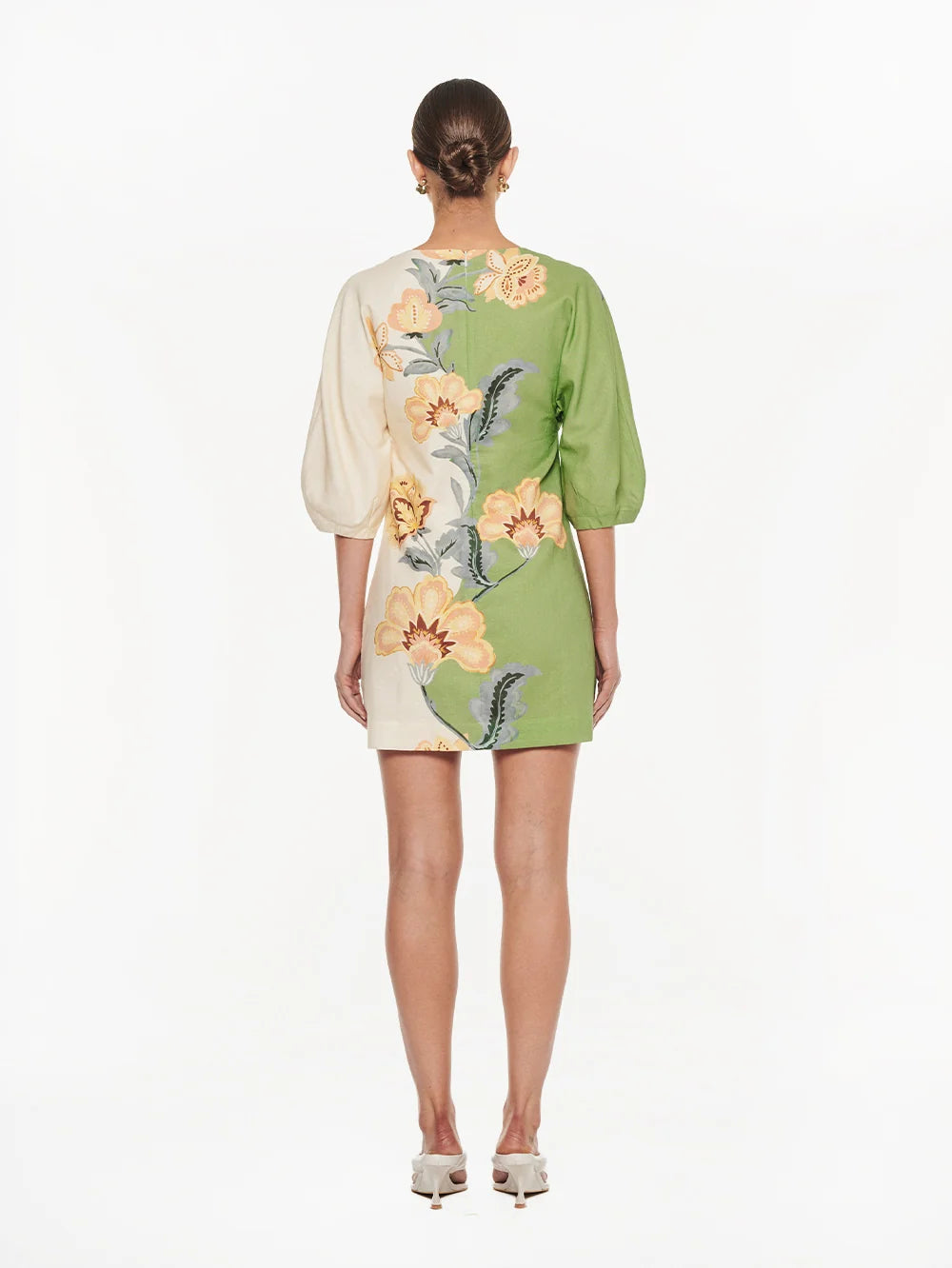 KIVARI | Lotte Mini Dress - Green Cream